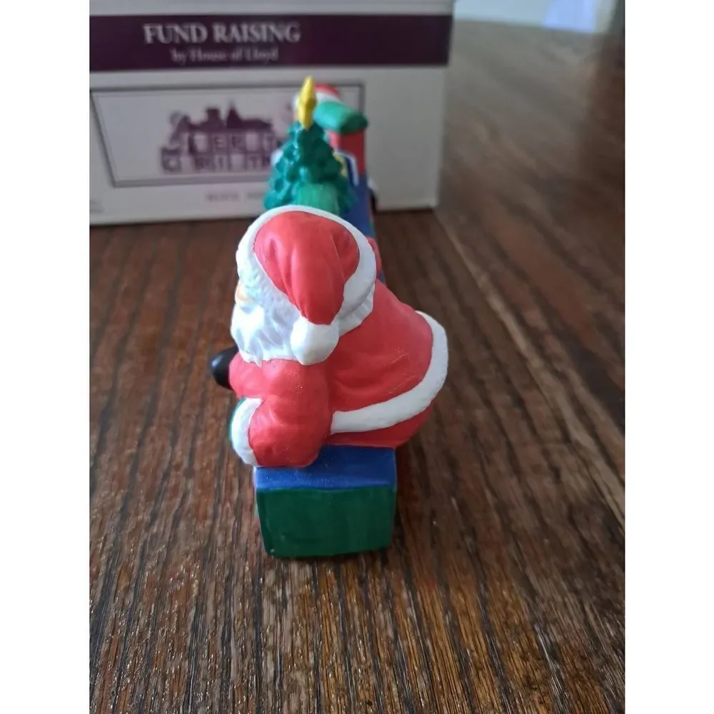 Vintage House of Lloyd Christmas Holiday Ceramic Santa Block Party Figurine